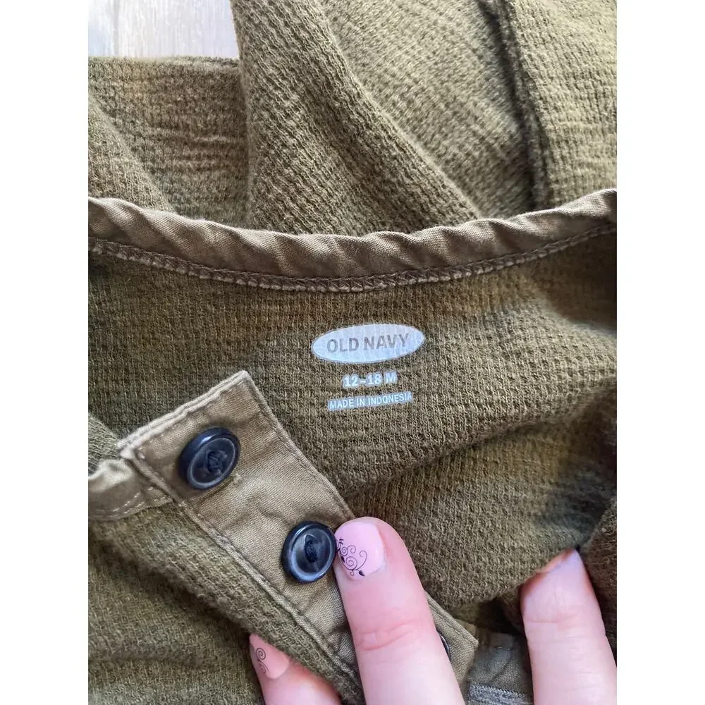 Carter’s Olive Green Baby Boy’s Polo Shirt, Size 12-18M